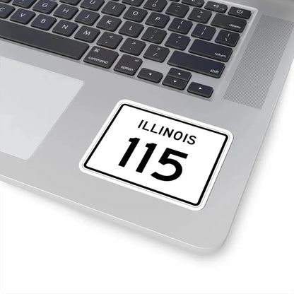 Illinois 115 (Illinois) (Road Sign) STICKER Vinyl Kiss-Cut Decal - The Sticker Space