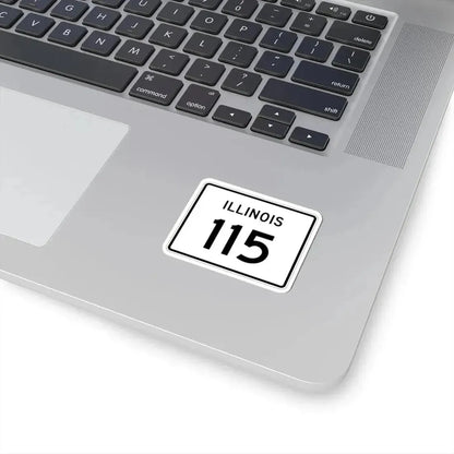 Illinois 115 (Illinois) (Road Sign) STICKER Vinyl Kiss-Cut Decal - The Sticker Space