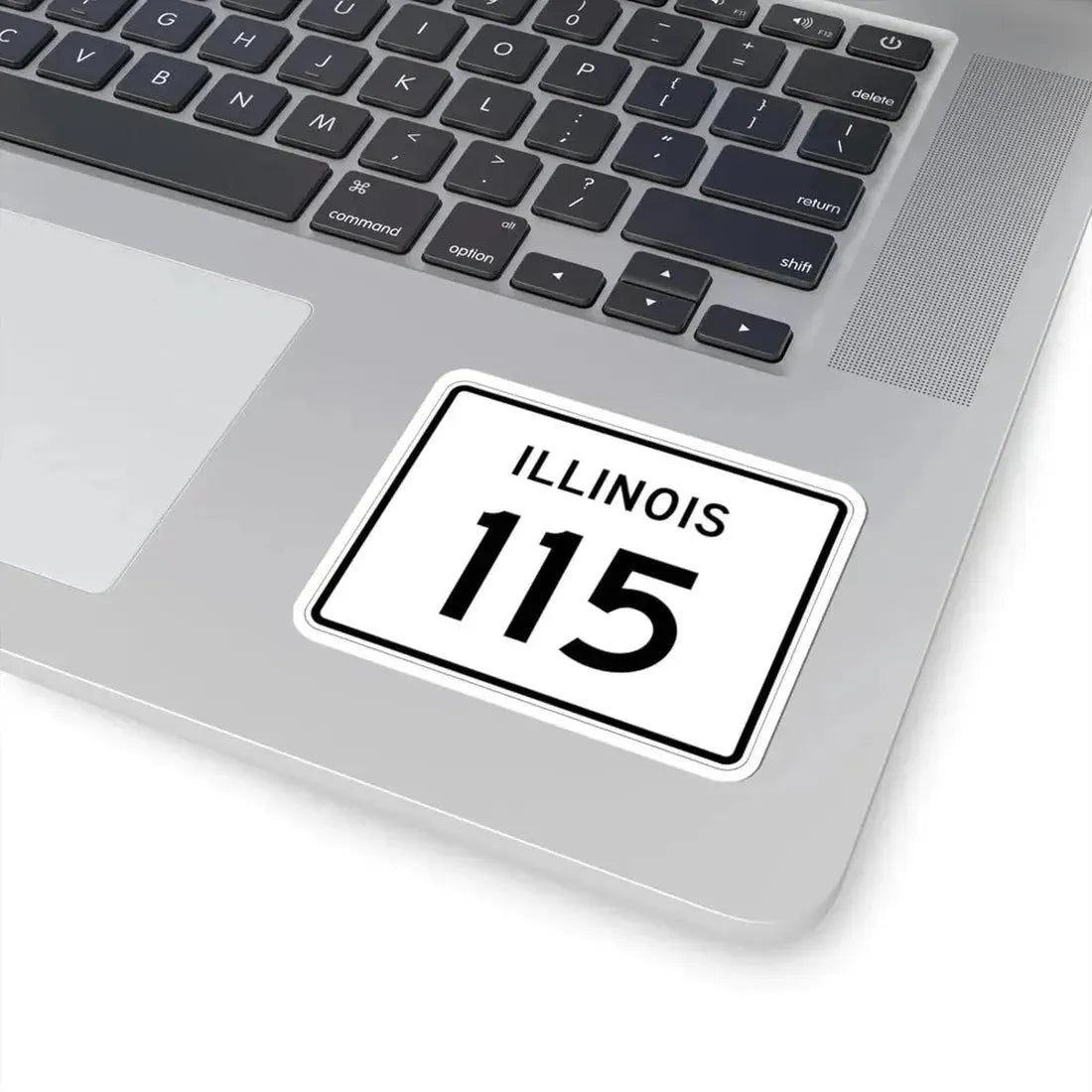 Illinois 115 (Illinois) (Road Sign) STICKER Vinyl Kiss-Cut Decal - The Sticker Space
