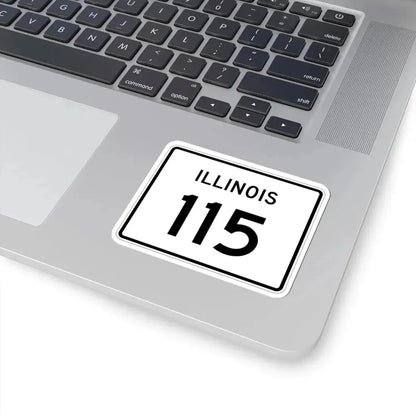 Illinois 115 (Illinois) (Road Sign) STICKER Vinyl Kiss-Cut Decal - The Sticker Space