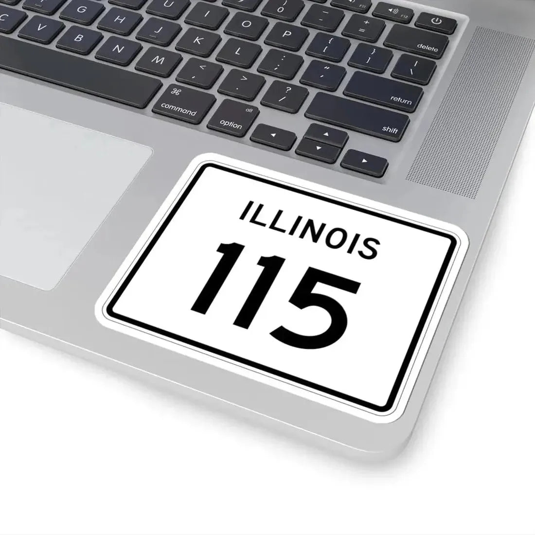 Illinois 115 (Illinois) (Road Sign) STICKER Vinyl Kiss-Cut Decal - The Sticker Space