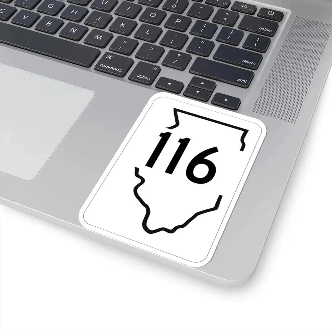 Illinois 116 1950 (Illinois) (Road Sign) STICKER Vinyl Kiss-Cut Decal - The Sticker Space