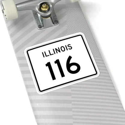 Illinois 116 (Illinois) (Road Sign) STICKER Vinyl Kiss-Cut Decal - The Sticker Space