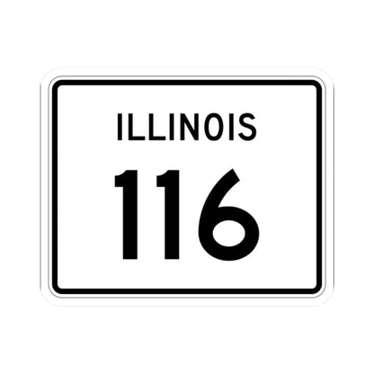 Illinois 116 (Illinois) (Road Sign) STICKER Vinyl Kiss-Cut Decal - The Sticker Space