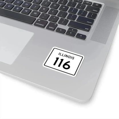 Illinois 116 (Illinois) (Road Sign) STICKER Vinyl Kiss-Cut Decal - The Sticker Space