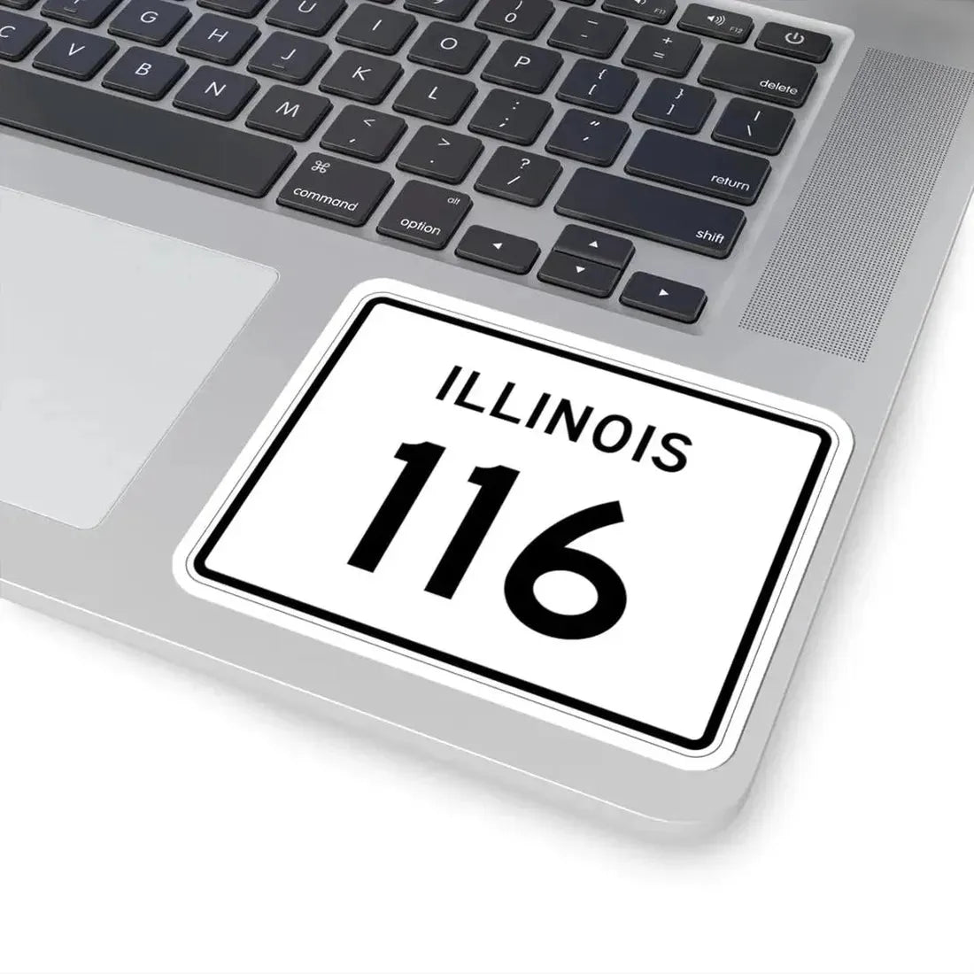 Illinois 116 (Illinois) (Road Sign) STICKER Vinyl Kiss-Cut Decal - The Sticker Space