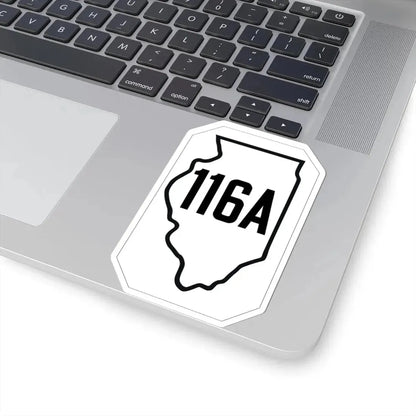 Illinois 116A 1926 (Illinois) (Road Sign) STICKER Vinyl Kiss-Cut Decal - The Sticker Space