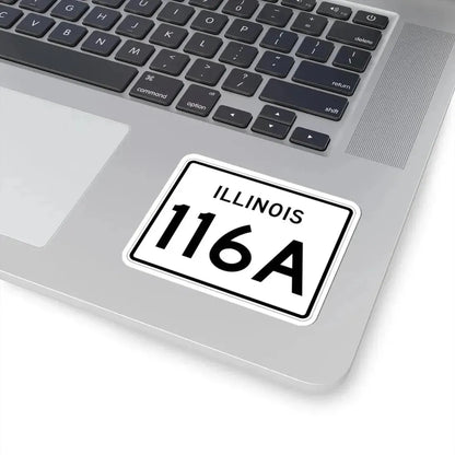 Illinois 116A (Illinois) (Road Sign) STICKER Vinyl Kiss-Cut Decal - The Sticker Space