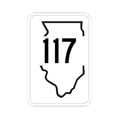 Illinois 117 1950 (Illinois) (Road Sign) STICKER Vinyl Kiss-Cut Decal 6 Inch White - The Sticker Space