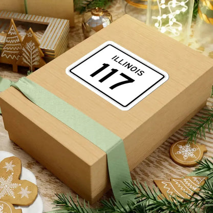 Illinois 117 (Illinois) (Road Sign) STICKER Vinyl Kiss-Cut Decal - The Sticker Space