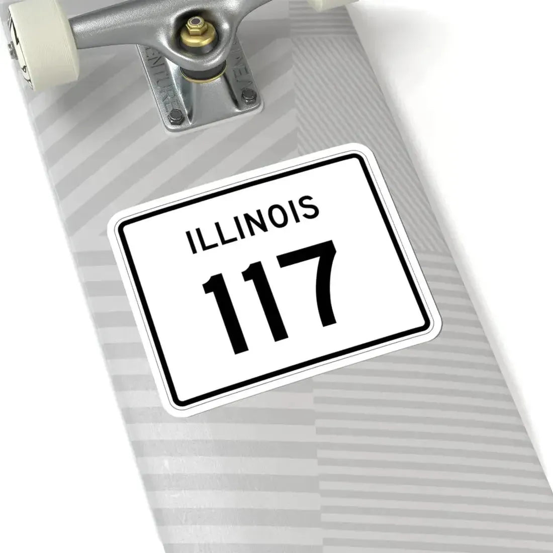 Illinois 117 (Illinois) (Road Sign) STICKER Vinyl Kiss-Cut Decal - The Sticker Space