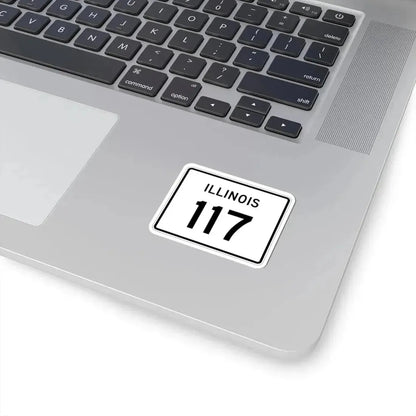 Illinois 117 (Illinois) (Road Sign) STICKER Vinyl Kiss-Cut Decal - The Sticker Space