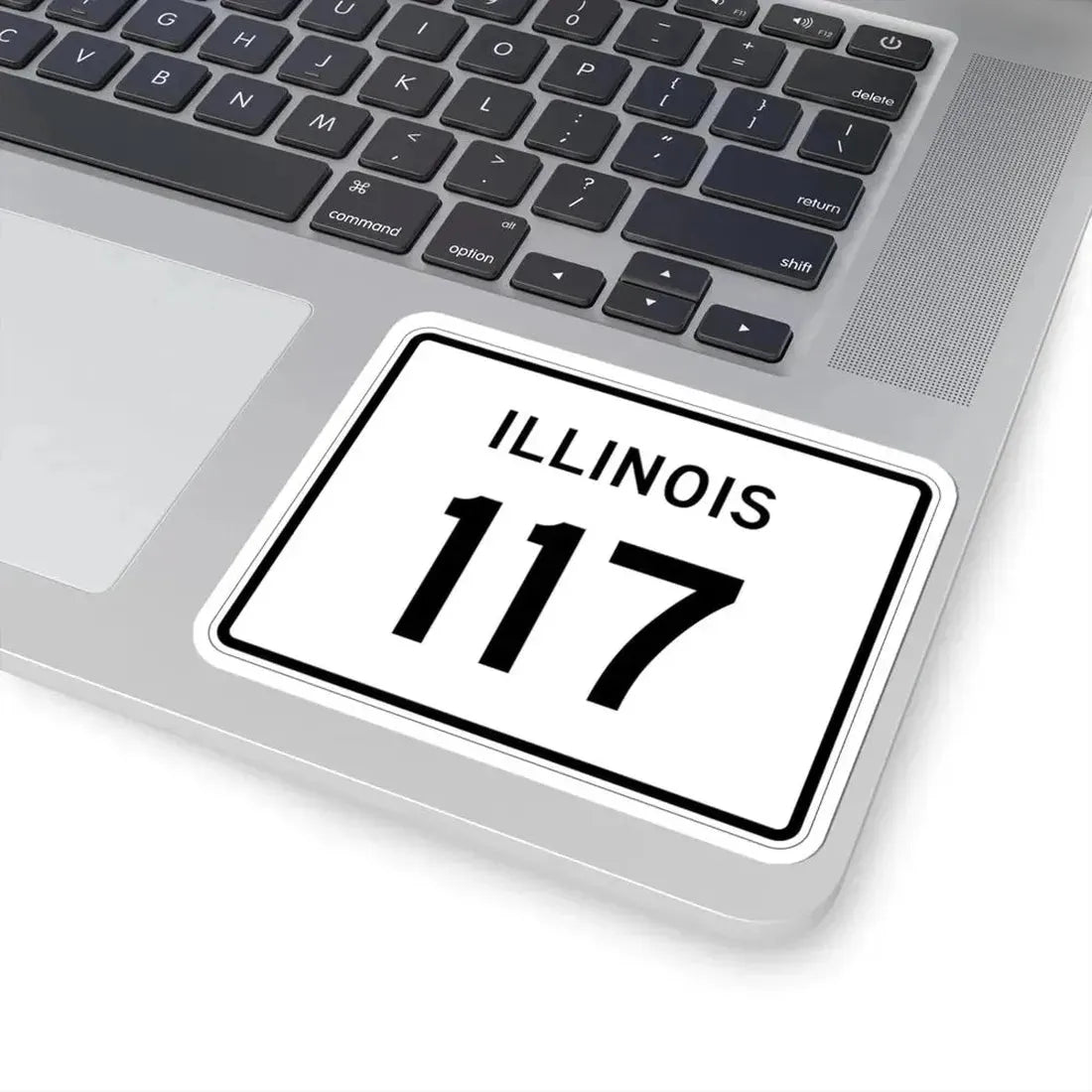 Illinois 117 (Illinois) (Road Sign) STICKER Vinyl Kiss-Cut Decal - The Sticker Space