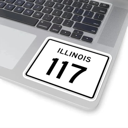 Illinois 117 (Illinois) (Road Sign) STICKER Vinyl Kiss-Cut Decal - The Sticker Space