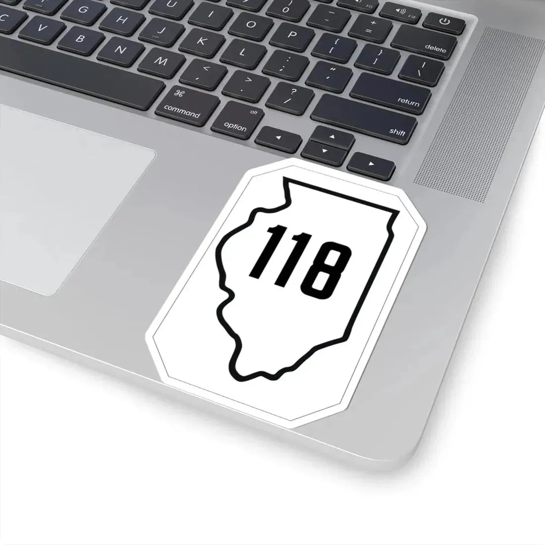 Illinois 118 1926 (Illinois) (Road Sign) STICKER Vinyl Kiss-Cut Decal - The Sticker Space