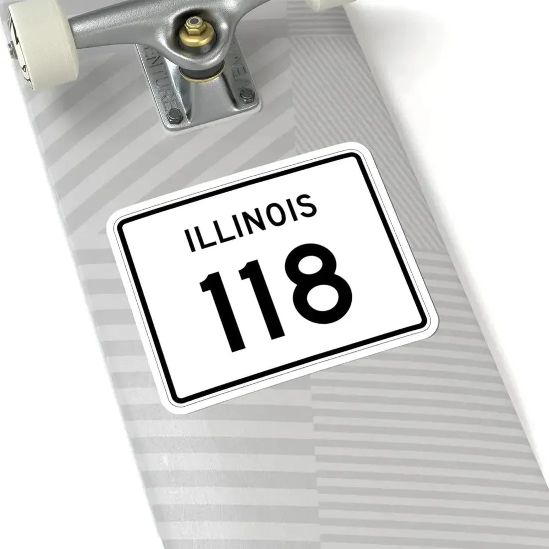 Illinois 118 (Illinois) (Road Sign) STICKER Vinyl Kiss-Cut Decal - The Sticker Space