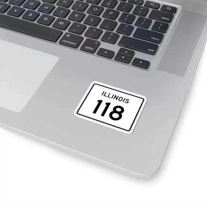 Illinois 118 (Illinois) (Road Sign) STICKER Vinyl Kiss-Cut Decal - The Sticker Space