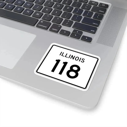 Illinois 118 (Illinois) (Road Sign) STICKER Vinyl Kiss-Cut Decal - The Sticker Space
