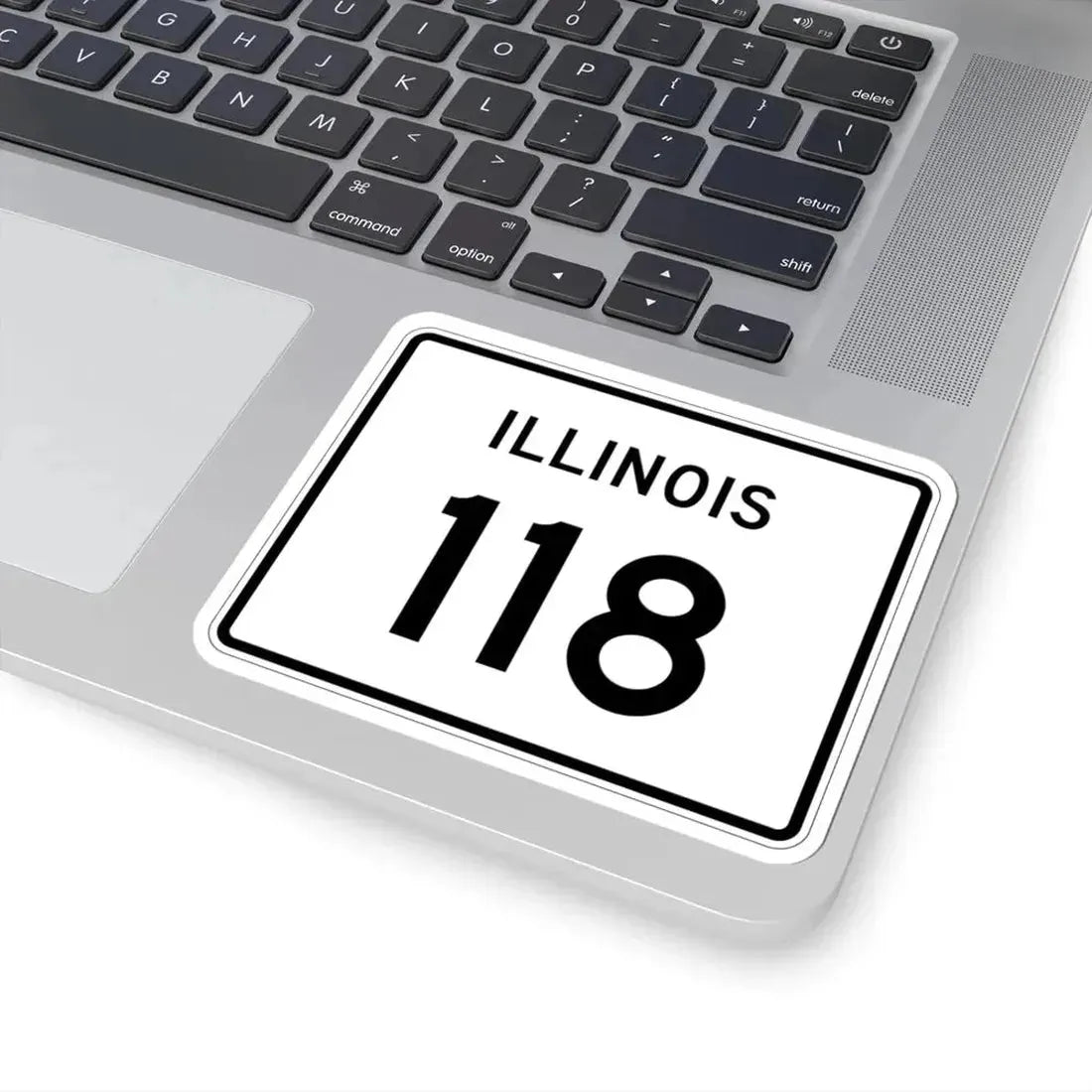 Illinois 118 (Illinois) (Road Sign) STICKER Vinyl Kiss-Cut Decal - The Sticker Space