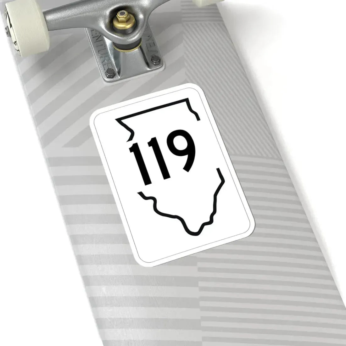 Illinois 119 1950 (Illinois) (Road Sign) STICKER Vinyl Kiss-Cut Decal - The Sticker Space