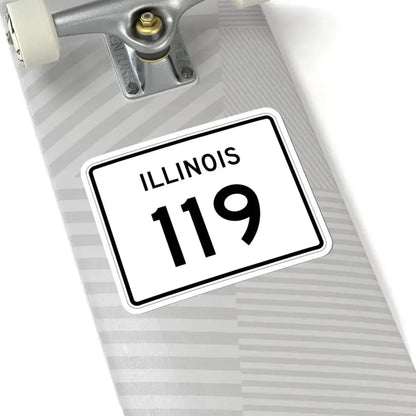 Illinois 119 (Illinois) (Road Sign) STICKER Vinyl Kiss-Cut Decal - The Sticker Space