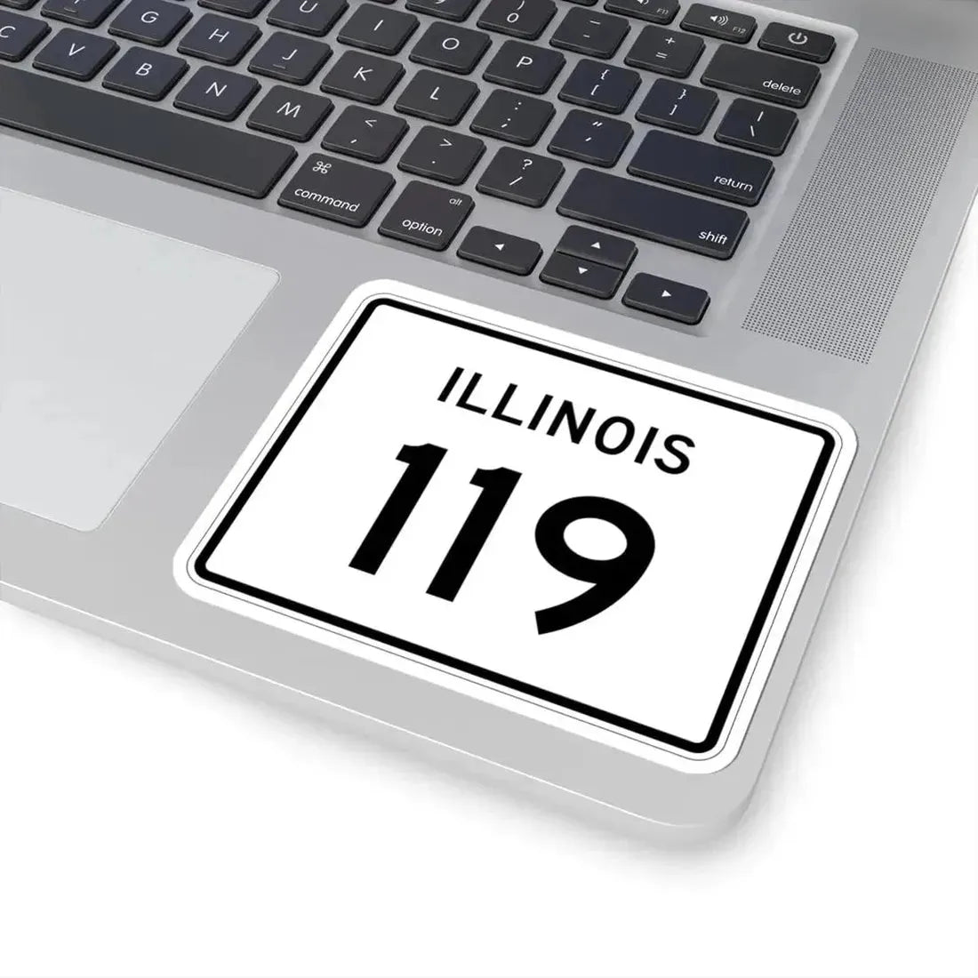 Illinois 119 (Illinois) (Road Sign) STICKER Vinyl Kiss-Cut Decal - The Sticker Space