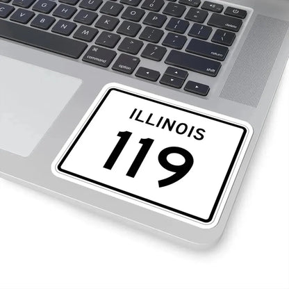 Illinois 119 (Illinois) (Road Sign) STICKER Vinyl Kiss-Cut Decal - The Sticker Space