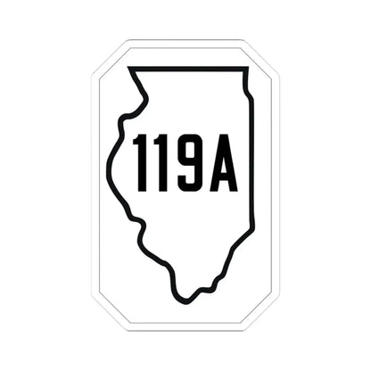 Illinois 119A 1926 (Illinois) (Road Sign) STICKER Vinyl Kiss-Cut Decal 3 Inch White - The Sticker Space