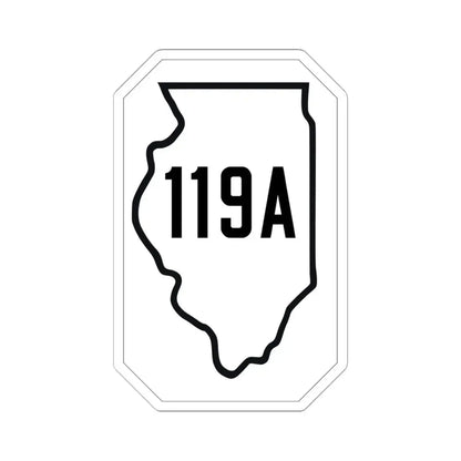 Illinois 119A 1926 (Illinois) (Road Sign) STICKER Vinyl Kiss-Cut Decal 6 Inch White - The Sticker Space
