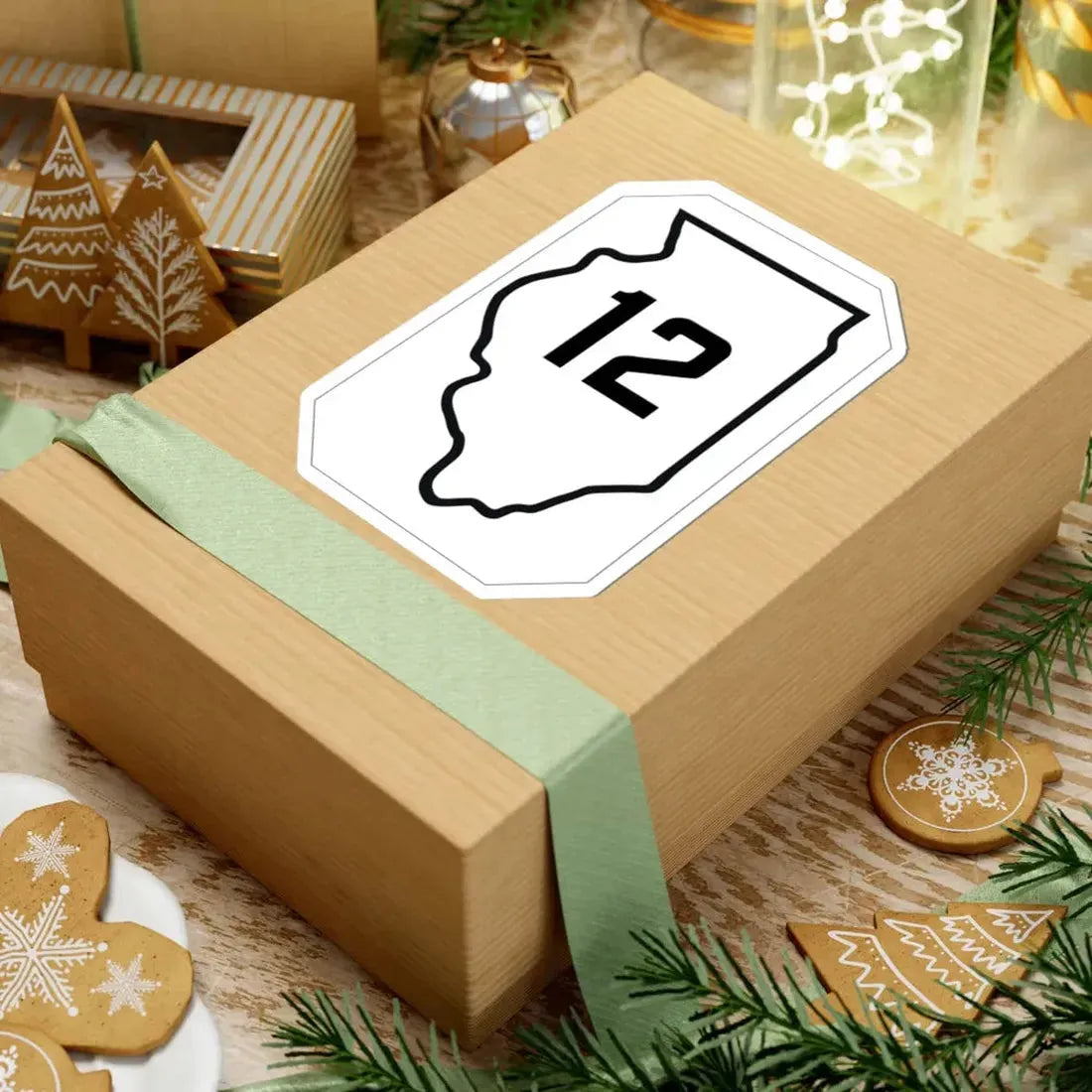 Illinois 12 1926 (Illinois) (Road Sign) STICKER Vinyl Kiss-Cut Decal - The Sticker Space