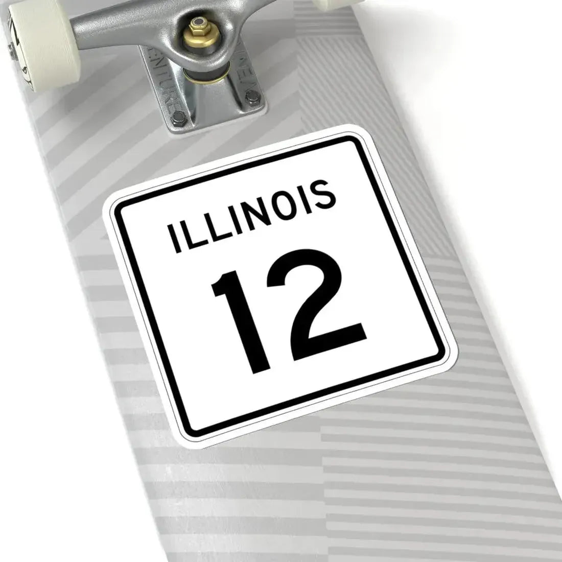 Illinois 12 (Illinois) (Road Sign) STICKER Vinyl Kiss-Cut Decal - The Sticker Space