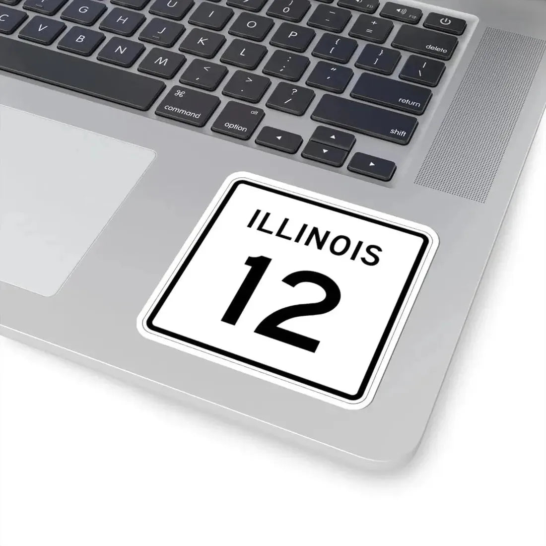 Illinois 12 (Illinois) (Road Sign) STICKER Vinyl Kiss-Cut Decal - The Sticker Space