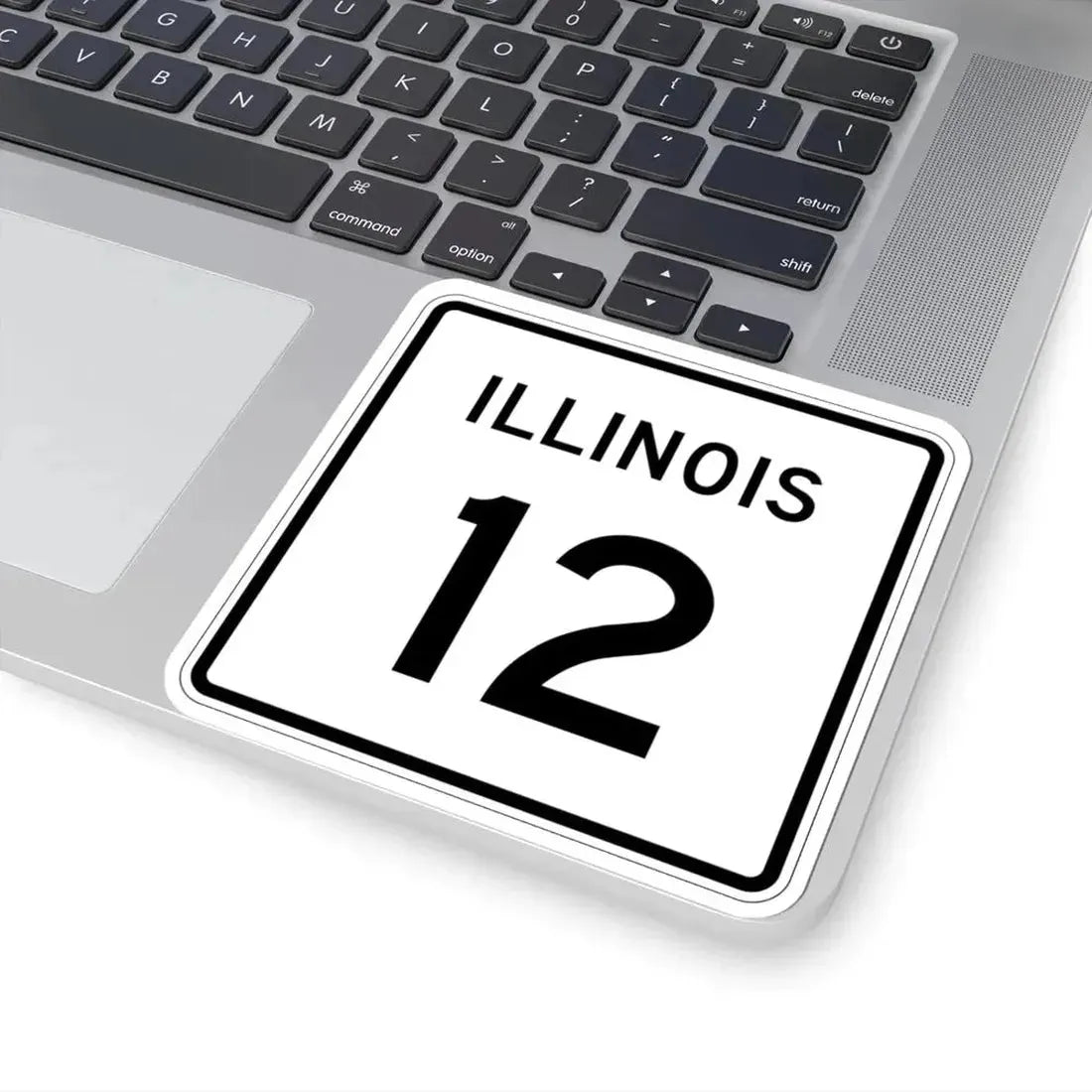 Illinois 12 (Illinois) (Road Sign) STICKER Vinyl Kiss-Cut Decal - The Sticker Space