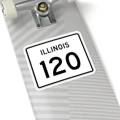 Illinois 120 (Illinois) (Road Sign) STICKER Vinyl Kiss-Cut Decal - The Sticker Space
