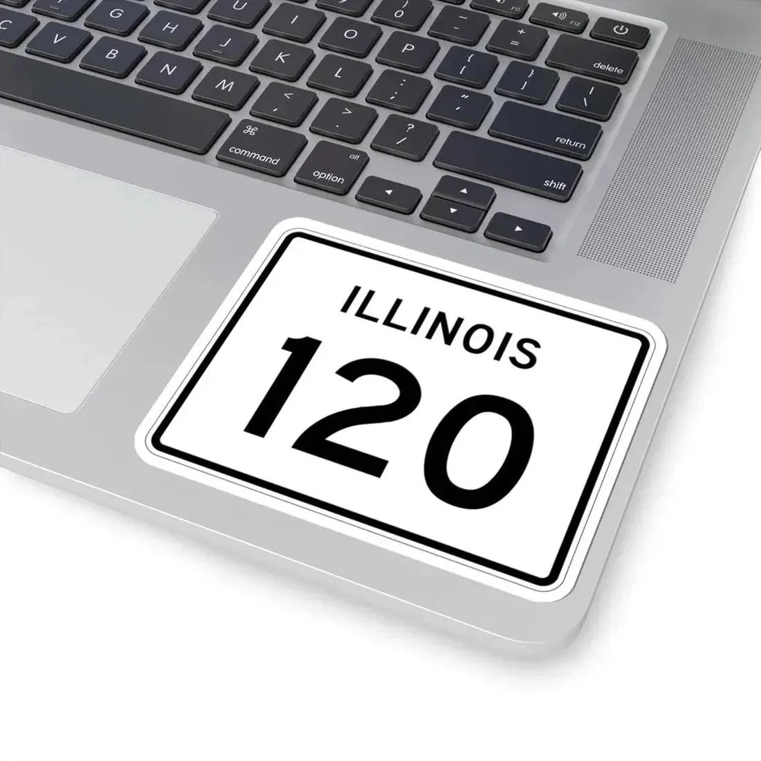 Illinois 120 (Illinois) (Road Sign) STICKER Vinyl Kiss-Cut Decal - The Sticker Space