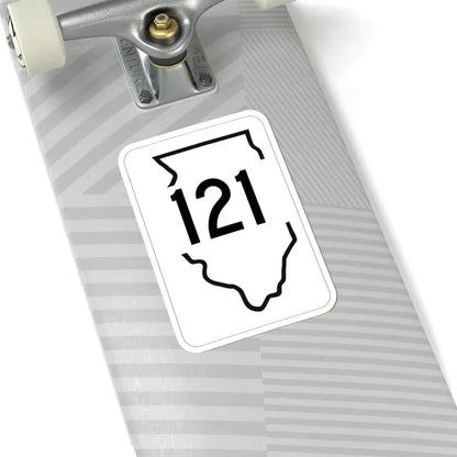 Illinois 121 1950 (Illinois) (Road Sign) STICKER Vinyl Kiss-Cut Decal - The Sticker Space