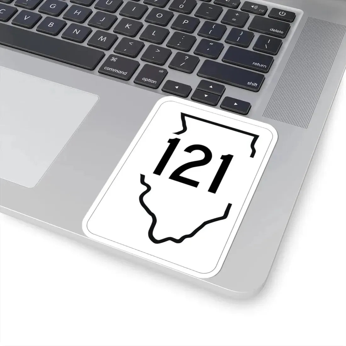Illinois 121 1950 (Illinois) (Road Sign) STICKER Vinyl Kiss-Cut Decal - The Sticker Space