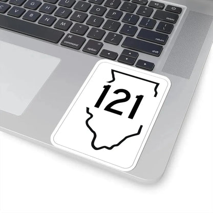Illinois 121 1950 (Illinois) (Road Sign) STICKER Vinyl Kiss-Cut Decal - The Sticker Space