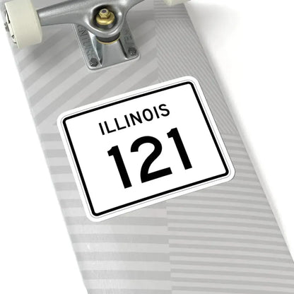 Illinois 121 (Illinois) (Road Sign) STICKER Vinyl Kiss-Cut Decal - The Sticker Space