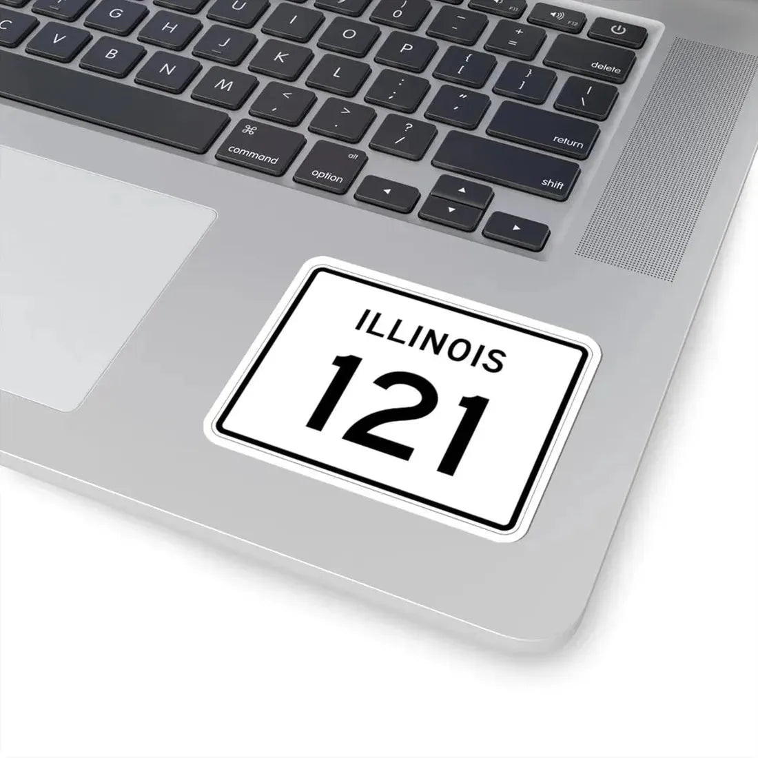 Illinois 121 (Illinois) (Road Sign) STICKER Vinyl Kiss-Cut Decal - The Sticker Space