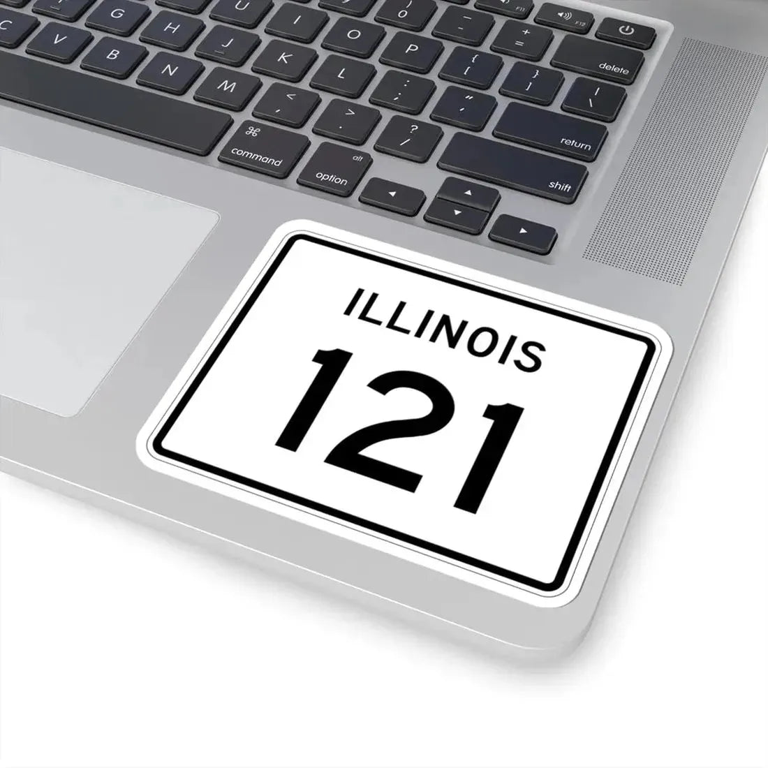 Illinois 121 (Illinois) (Road Sign) STICKER Vinyl Kiss-Cut Decal - The Sticker Space