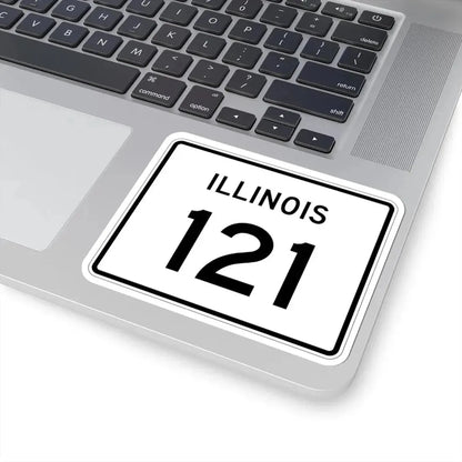 Illinois 121 (Illinois) (Road Sign) STICKER Vinyl Kiss-Cut Decal - The Sticker Space