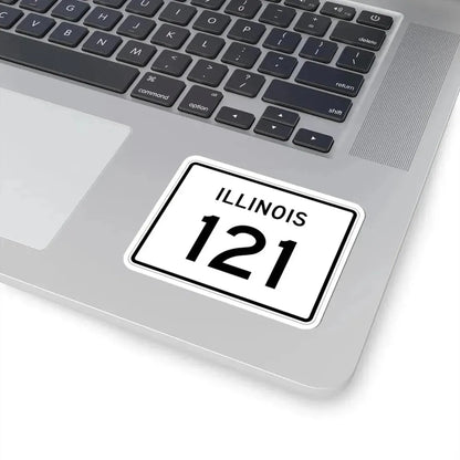 Illinois 121 (Illinois) (Road Sign) STICKER Vinyl Kiss-Cut Decal - The Sticker Space