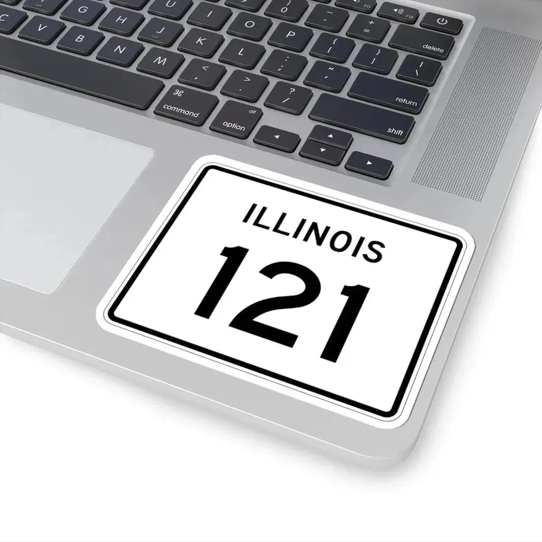 Illinois 121 (Illinois) (Road Sign) STICKER Vinyl Kiss-Cut Decal - The Sticker Space