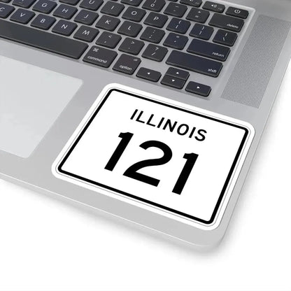 Illinois 121 (Illinois) (Road Sign) STICKER Vinyl Kiss-Cut Decal - The Sticker Space