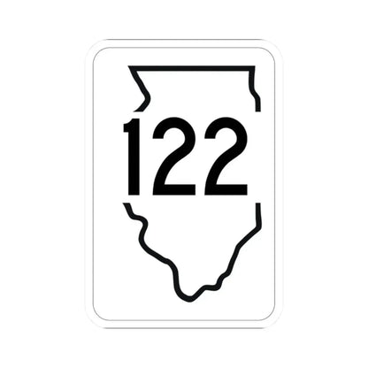 Illinois 122 1950 (Illinois) (Road Sign) STICKER Vinyl Kiss-Cut Decal 2 Inch White - The Sticker Space