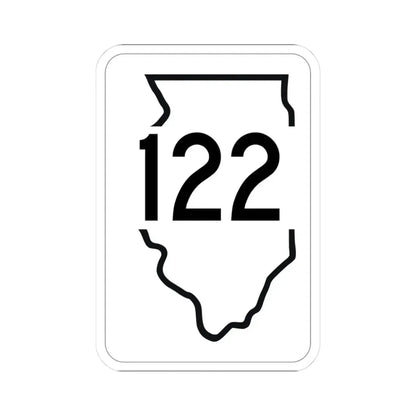 Illinois 122 1950 (Illinois) (Road Sign) STICKER Vinyl Kiss-Cut Decal 3 Inch White - The Sticker Space