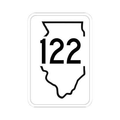 Illinois 122 1950 (Illinois) (Road Sign) STICKER Vinyl Kiss-Cut Decal 4 Inch White - The Sticker Space