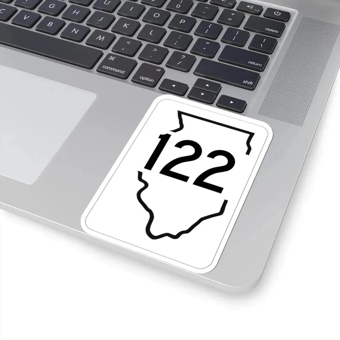 Illinois 122 1950 (Illinois) (Road Sign) STICKER Vinyl Kiss-Cut Decal - The Sticker Space