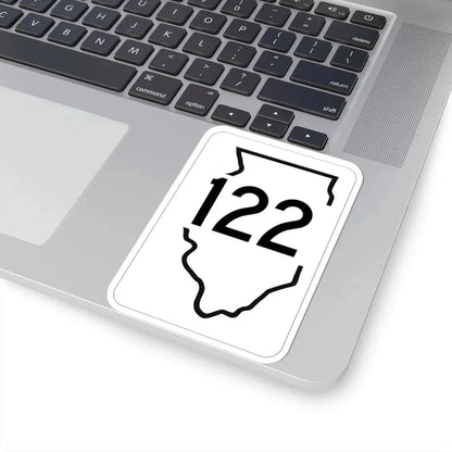 Illinois 122 1950 (Illinois) (Road Sign) STICKER Vinyl Kiss-Cut Decal - The Sticker Space